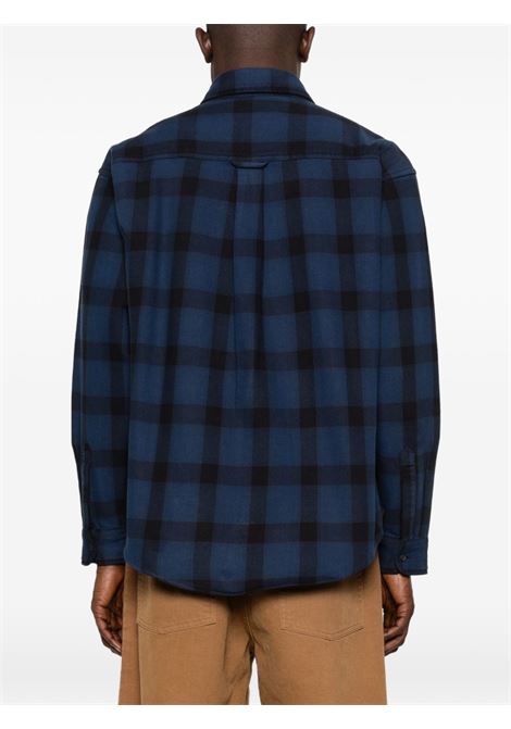 camicia edmands uomo nera e blu CARHARTT WIP | I0359513GN.XX